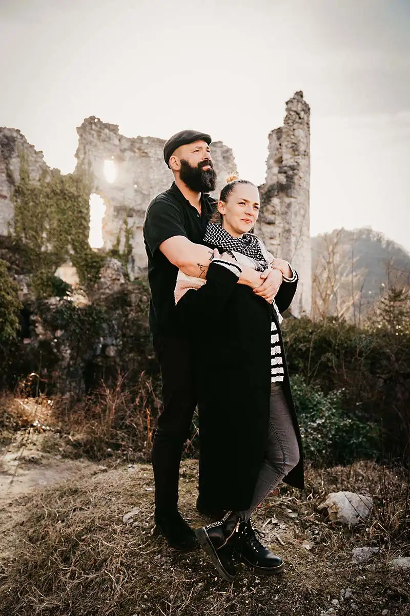 athemberaumende Gegend beim Shooting der Eltern im Sonnenliocht