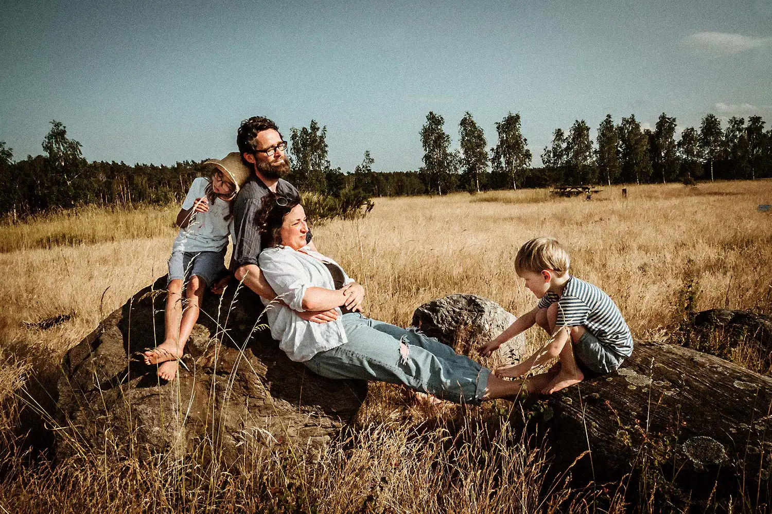 gemeinsame Familienzeit genießen im Steinepark in der Uckermark Natur