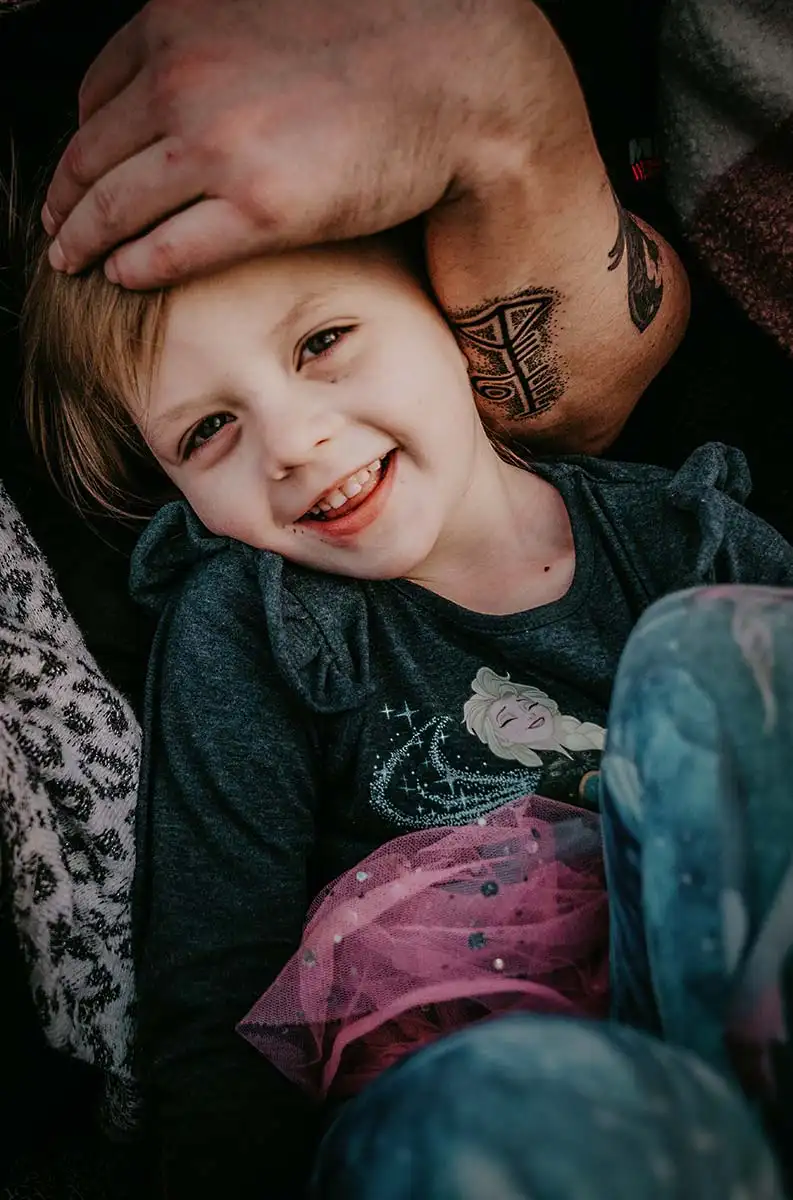 der schöne Moment mitten im Shooting der kleinen Tochter