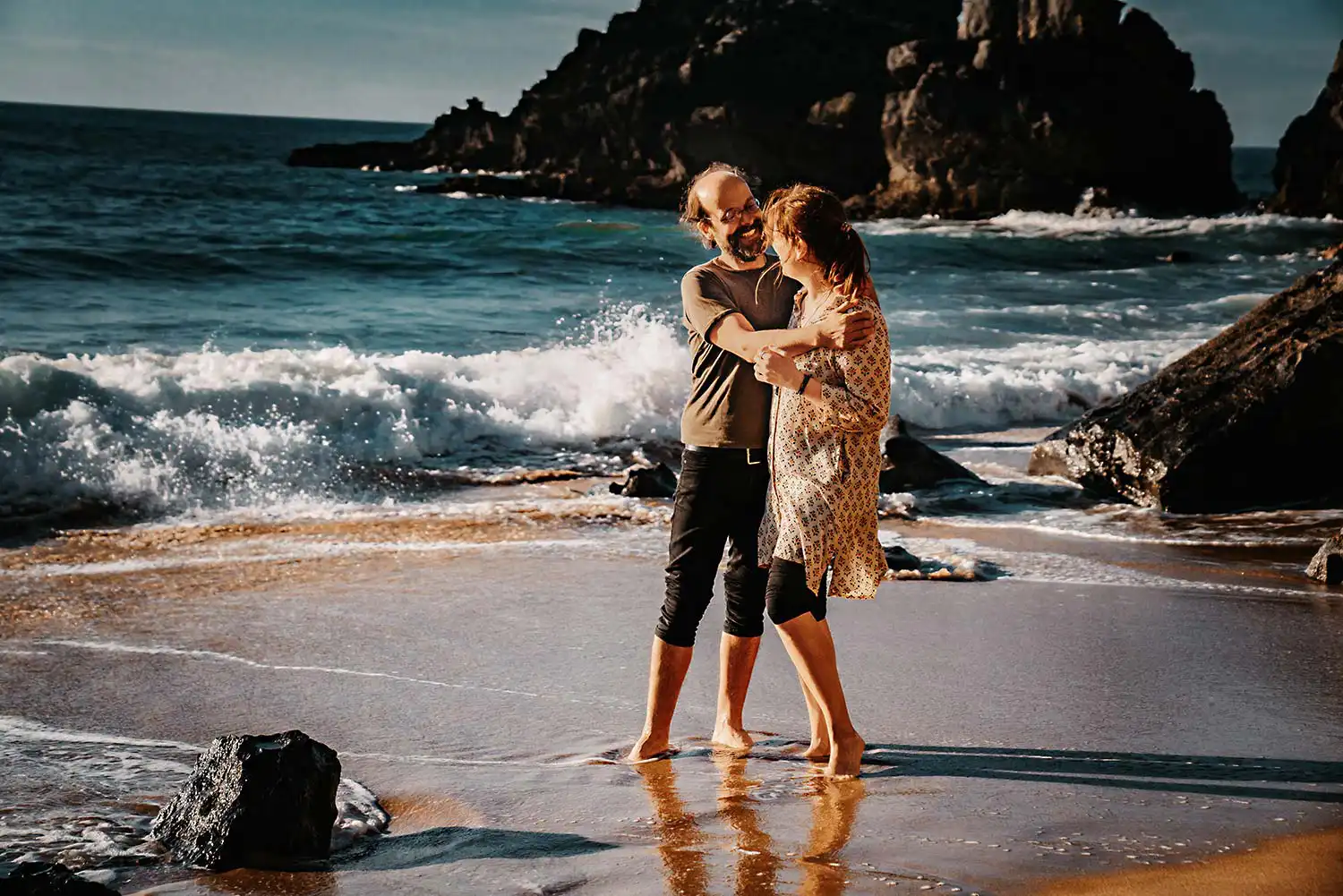 Fotografin aus Berlin macht ein Shooting am Strand